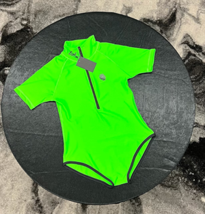One piece swim suit in pink or green